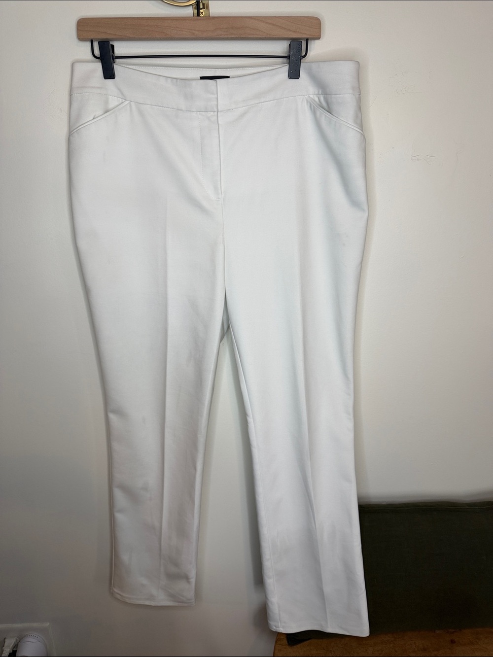 Chico's So Slimming White Straight-Leg Ponte Pants